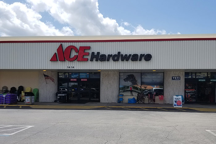 storefront of Ace Hardware Titusville on a sunny day